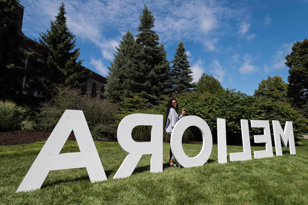 Meliora signage at University of Rochester